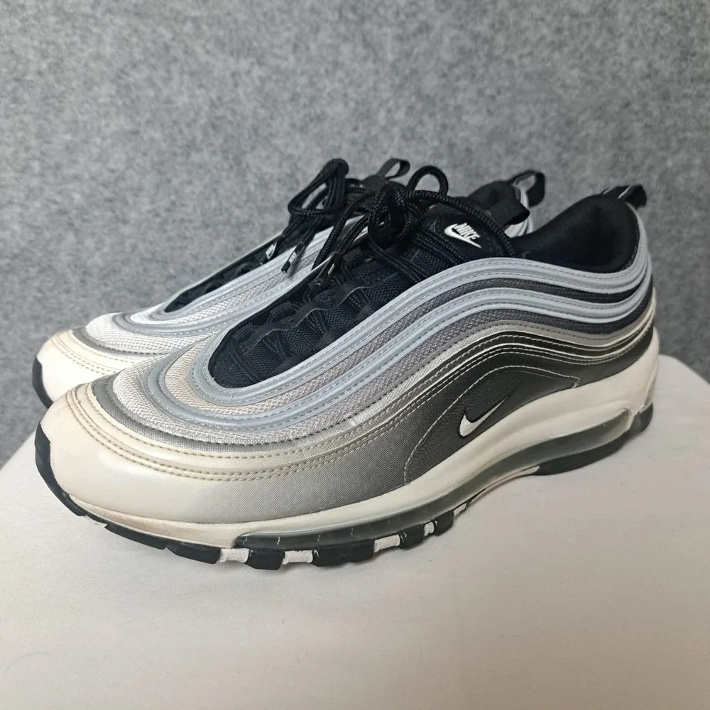Nike‎ Air Max 97 Shoes Mens Size 10 Silver Black Running Sneakers 921826-016